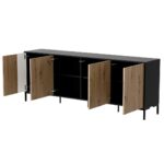 Cama MERCI chest of drawers 200 x 40 x 74 cm black/artisan oak
