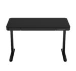 Desk Wooden Black with Metal Legs & USB ports 140x70x50cm - Image 5