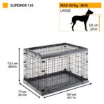 Ferplast Superior 105 Wire Dog Cage Medium Black 107x77x73.5cm - Image 2