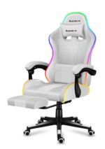 Huzaro Force 4.7 Fabric Gaming Chair with RGB Lighting and Footrest White - Image 10