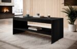 Rectangular Central Coffee Table Pafos Wooden Black M120xW60xH50cm - Image 2