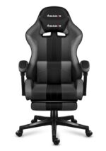 Huzaro Force 4.7 Artificial Leather Gaming Chair with Footrest Grey Mesh - Image 2
