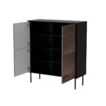 Cama 4D CORTINA chest of drawers 102x40x118 black/walnut - Image 2