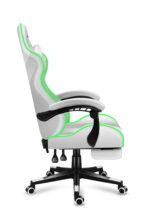 Huzaro Force 4.7 Fabric Gaming Chair with RGB Lighting and Footrest White - Image 2