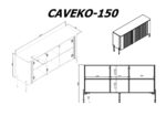 Cama VERA chest of drawers 150x40x80 black matt - Image 4
