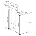 MPM Built-in Single Door Refrigerator 181lt H123xW54xD54cm White MPM-185-CJI-18 - Image 5