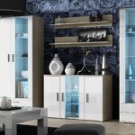 Cama sideboard 120 cm SOHO S7 sonoma oak/white gloss