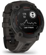 Garmin Instinct E 45mm Waterproof Smartwatch with Heart Rate Monitor (Black with Charcoal Band) - Image 3
