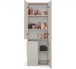 BATHROOM CABINET NEL DD 1K BASKET CASMERE COLOUR LONG DOORS - Image 3