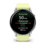 Garmin Venu 4 Stainless Steel 45mm Waterproof Smartwatch with Heart Rate Monitor (Silver with Citron) - Image 2