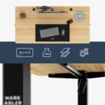 Ηλεκτρικό Γραφείο Leader Ξύλινο Electric Desk Leader 7.3 Craft με LED 140x70x118εκ. - Image 6