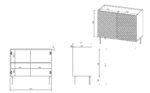 2D ONDA chest of drawers 98x45x85 black - Image 4
