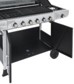 Ravanson GO-6 Gas Grill with Cast Iron Grill 74.8x38.5cm with 6 Burners 15.1kW and Side Burner 2.5kW - Image 7