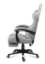 Huzaro Force 4.7 Fabric Gaming Chair with Footrest White Mesh - Image 11