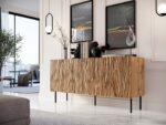 JUNGLE chest of drawers 152x40.5x74.5 oak wotan + black legs - Image 3
