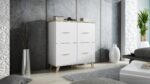 Cama sideboard LOTTA 110 4D white + sonoma oak - Image 7
