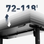 Electric Gaming Desk Wooden Black with LED 140x60x118cm - Image 7