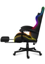 Huzaro Force 4.7 Artificial Leather Gaming Chair with RGB Lighting and Footrest Grey Mesh - Image 14