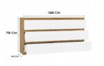 M6 MALWA CHEST OF DRAWERS 140 CM 6 DRAWERS OAK ARTISAN/WHITE - Image 8