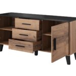 Cama sideboard LOTTA 150 2D3S wotan oak + mat black