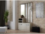 Gar Entry Furniture with Mirror / Hanger & Shoe Rack Sonoma 85x24x180cm - Image 3