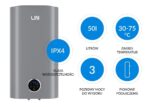 LIN LIFVD1SMGY 50L grey SMART electric water heater - Image 3