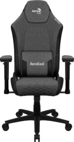 Aerocool Crown AeroWeave Fabric Gaming Chair with Adjustable Arms Ash Black - Image 2