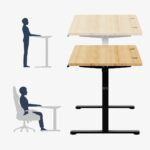Ηλεκτρικό Γραφείο Leader Ξύλινο Electric Desk Leader 7.3 Craft με LED 140x70x118εκ. - Image 9