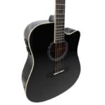 V-tone Semi-Acoustic Guitar Cutaway Black / Spruce - Image 4