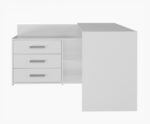 Corner Desk Dany Wooden White 120x120x75cm - Image 5