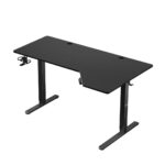 Electric Gaming Office Hero 9.1 Wooden Black with Metal Legs, Adjustable Height, LED & USB ports 147x112x74cm - Image 3
