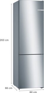 Bosch Fridge-Freezer 368lt Total NoFrost H203xW60xD66cm Gray KGN39VIEB - Image 14