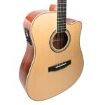V-tone Semi-Acoustic Guitar Cutaway Natural / Spruce - Image 5