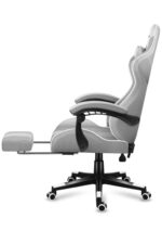 Huzaro Force 4.7 Fabric Gaming Chair with Footrest White Mesh - Image 4