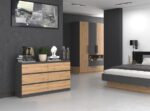 Wooden Chest of Drawers with 6 Drawers 138x40x77cm - Image 3