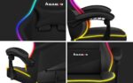 Huzaro Force 4.4 Artificial Leather Gaming Chair with RGB Lighting Black - Image 4