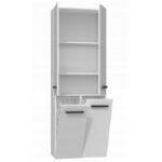 Topeshop NEL 2K DD Floor Bathroom Column Cabinet L60xD30xH174cm White