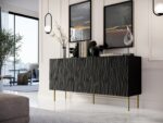 JUNGLE chest 152x40.5x74.5 matte black + golden legs - Image 3