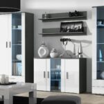 Cama sideboard 120 cm SOHO S7 grey/white gloss