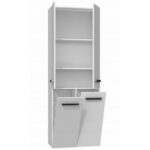 Topeshop Nel 2K DD Floor Bathroom Column Cabinet L60xD30xH174cm White