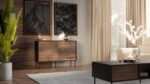 Cama CORTINA 1D3S chest of drawers 120x40x81 black/walnut - Image 3