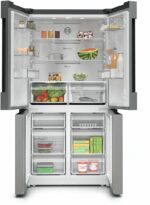 Bosch Side-by-Side Refrigerator 605lt Total NoFrost H183xW91xD73.1cm Brushed Steel Anti-Fingerprint KFN96VPEA