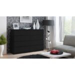 M8 Wooden Chest of Drawers with 8 Drawers CZERŃ 138x40x97cm - Image 2