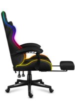 Huzaro Force 4.7 Artificial Leather Gaming Chair with RGB Lighting and Footrest Grey Mesh - Image 13