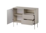 Sideboard 1d2s Tresse Wooden with Drawers Cashmere Matt 100x40x75cm - Image 4
