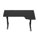 Electric Gaming Office Hero 9.1 Wooden Black with Metal Legs, Adjustable Height, LED & USB ports 147x112x74cm - Image 4