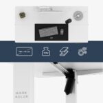 Electric Gaming Desk Leader Wooden White 140x70cm - Image 9