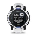 Garmin Instinct 3 Solar Aluminium 45mm Waterproof Smartwatch with Heart Rate Monitor (Whitestone and Blue Limited Edition) - Image 8
