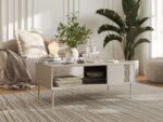 Rectangular Central Coffee Table Tresse Wooden Cashmere Matt M110xW60xH40cm - Image 2
