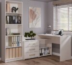 Corner Desk Dany Wooden Cashmere Beige 120x120x76cm - Image 6